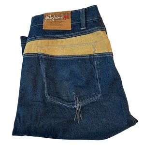FUBU the Collection XC11 Baggy Wide‎ Leg Denim Blue Jean Shorts 38" Waist